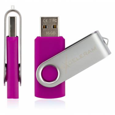 USB флеш накопитель eXceleram 8GB P1 Series Silver/Purple USB 2.0 Фото 3