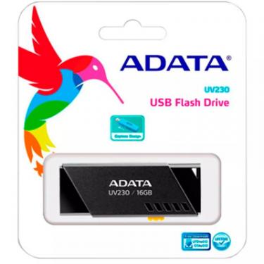 USB флеш накопитель ADATA 16GB UV230 Black USB 2.0 Фото 2