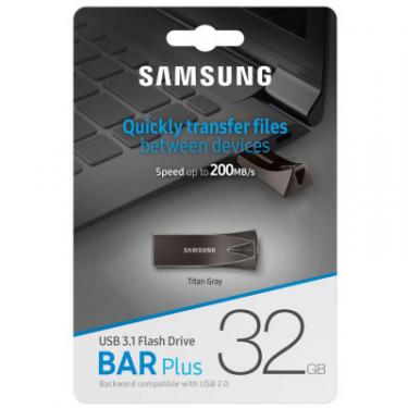 USB флеш накопитель Samsung 32GB Bar Plus Black USB 3.1 Фото 6