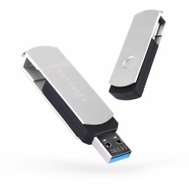 USB флеш накопитель eXceleram 64GB P2 Series Silver/Black USB 3.1 Gen 1 Фото