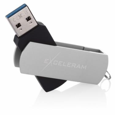 USB флеш накопитель eXceleram 64GB P2 Series Silver/Black USB 3.1 Gen 1 Фото 2