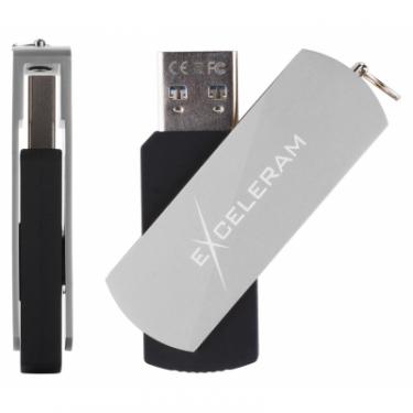 USB флеш накопитель eXceleram 64GB P2 Series Silver/Black USB 3.1 Gen 1 Фото 3