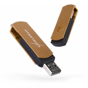 USB флеш накопитель eXceleram 32GB P2 Series Brown/Black USB 2.0 Фото
