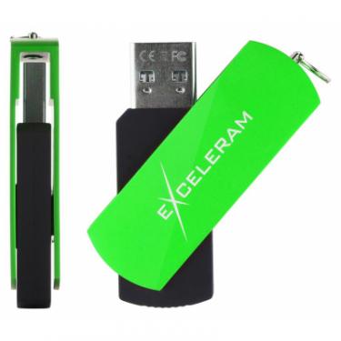 USB флеш накопитель eXceleram 32GB P2 Series Green/Black USB 3.1 Gen 1 Фото 3