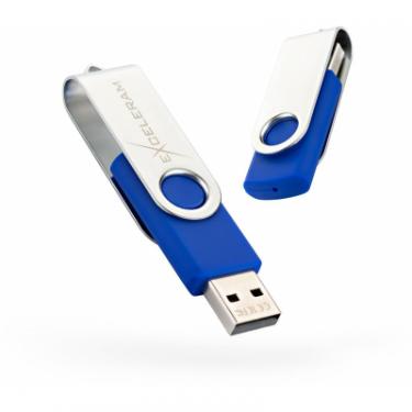 USB флеш накопитель eXceleram 32GB P1 Series Silver/Blue USB 2.0 Фото
