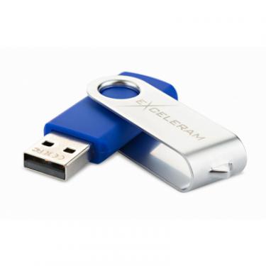 USB флеш накопитель eXceleram 32GB P1 Series Silver/Blue USB 2.0 Фото 1