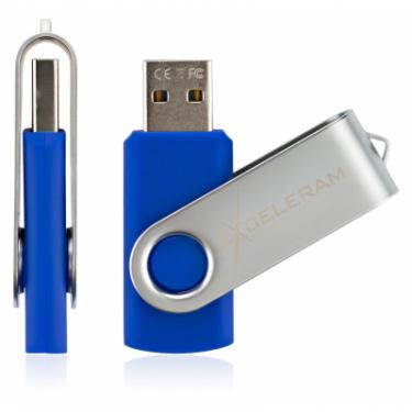 USB флеш накопитель eXceleram 32GB P1 Series Silver/Blue USB 2.0 Фото 3