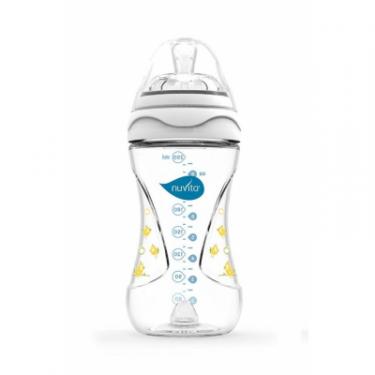 Бутылочка для кормления Nuvita Mimic 250 мл 3м+ антиколиковая, белая Фото