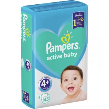 Подгузники Pampers Active Baby Maxi Plus Розмір 4+ (10-15 кг) 45 шт Фото 1