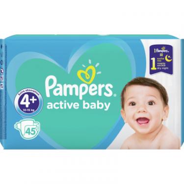 Подгузники Pampers Active Baby Maxi Plus Розмір 4+ (10-15 кг) 45 шт Фото 2