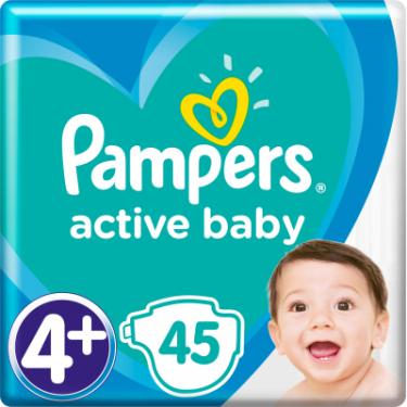 Подгузники Pampers Active Baby Maxi Plus Розмір 4+ (10-15 кг) 45 шт Фото 3