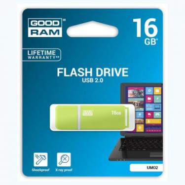 USB флеш накопитель Goodram 16GB UMO2 Green USB 2.0 Фото 4