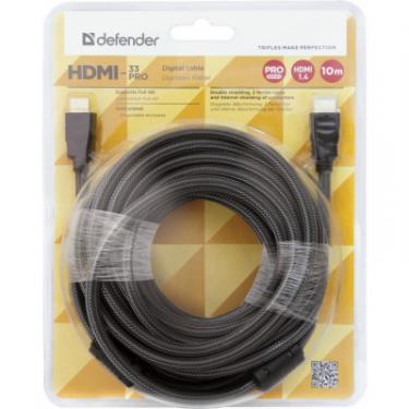 Кабель мультимедийный Defender HDMI to HDMI 10.0m HDMI-33PRO v1.4 Фото 2