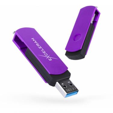 USB флеш накопитель eXceleram 128GB P2 Series Grape/Black USB 3.1 Gen 1 Фото