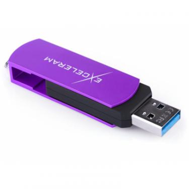 USB флеш накопитель eXceleram 128GB P2 Series Grape/Black USB 3.1 Gen 1 Фото 4