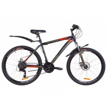 Велосипед Discovery 26" TREK AM DD рама-18" 2019 черно-оранжевый хаки Фото