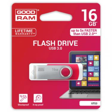 USB флеш накопитель Goodram 16GB UTS3 Twister Red USB 2.0 Фото 2