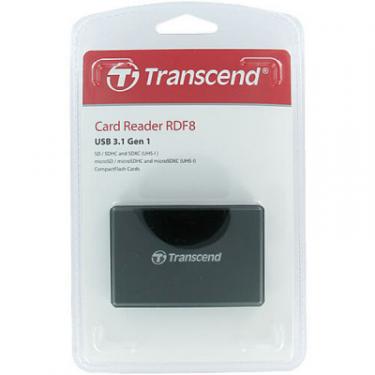 Считыватель флеш-карт Transcend USB 3.1 Black Фото 2