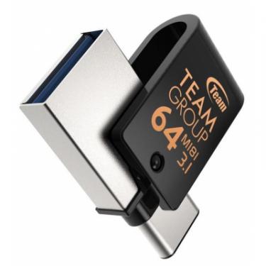 USB флеш накопитель Team 64GB M181 Black USB 3.1/Type-C Фото 2