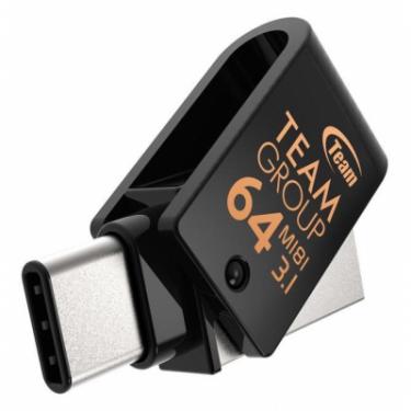 USB флеш накопитель Team 64GB M181 Black USB 3.1/Type-C Фото 3