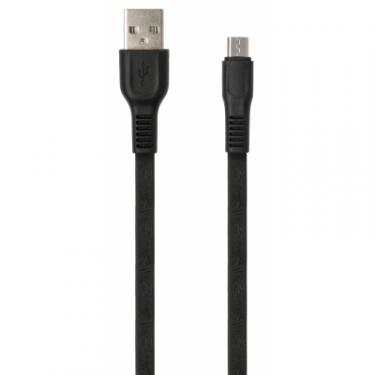Дата кабель Vinga USB 2.0 AM to Micro 5P 1.0m flat art TPE back Фото 1