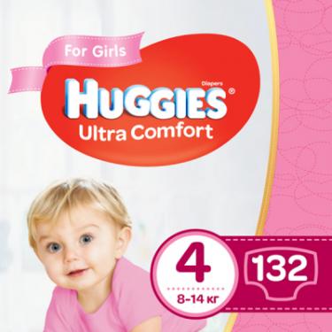 Подгузники Huggies Ultra Comfort 4 Mega для девочек (8-14 кг) 132 шт Фото