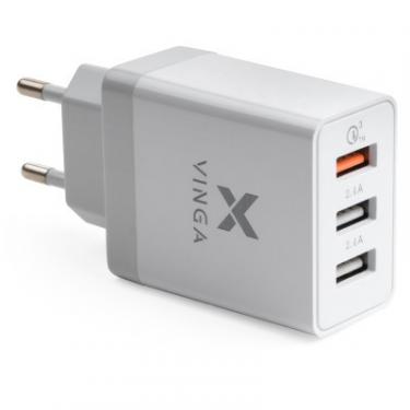 Зарядное устройство Vinga 3 Port USB Charger QС3.0 + 2x2.4A 30W max Фото