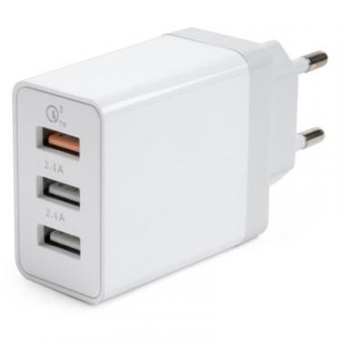Зарядное устройство Vinga 3 Port USB Charger QС3.0 + 2x2.4A 30W max Фото 1