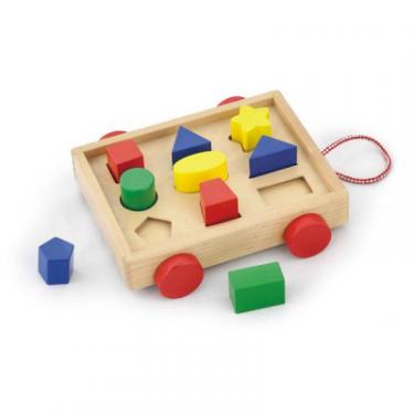 Развивающая игрушка Viga Toys Тележка с блоками Фото