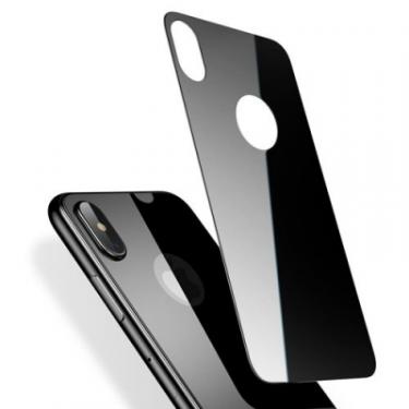 Стекло защитное Baseus iPhone XS 0.3mm Full rear protector, Black Фото 1