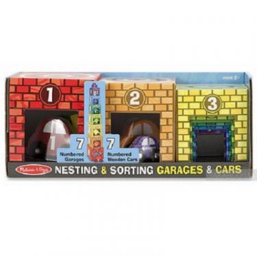 Развивающая игрушка Melissa&Doug Набор блоков-кубов Автомобили и гаражи Фото