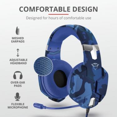 Наушники Trust GXT 322B Carus Gaming Headset for PS4 3.5mm BLUE Фото 5