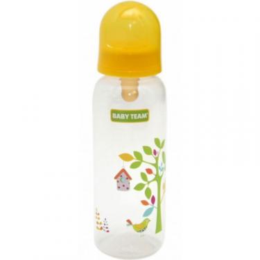 Бутылочка для кормления Baby Team с латексной соской, 250 мл 0+ желтый Фото 1