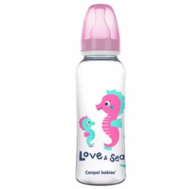 Бутылочка для кормления Canpol babies Love & Sea 250 мл розовая Фото