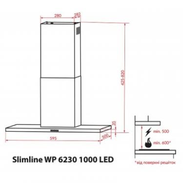 Вытяжка кухонная Weilor Slimline WP 6230 WH 1000 LED Фото 9