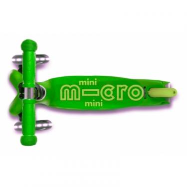 Самокат Micro Mini Deluxe Green LED Фото 1