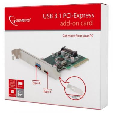 Контроллер Gembird PCI-Express to 1 USB+Type-C 3.1 Фото 2