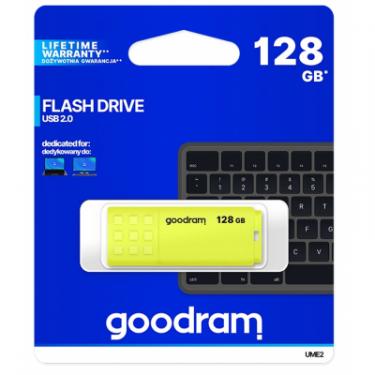 USB флеш накопитель Goodram 128GB UME2 Yellow USB 2.0 Фото 2