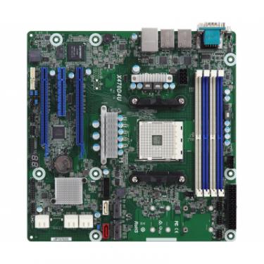 Серверная материнская плата ASRock AMD X470, S AM4, DDR4, SATA3, Dual M.2, Dual Intel Фото