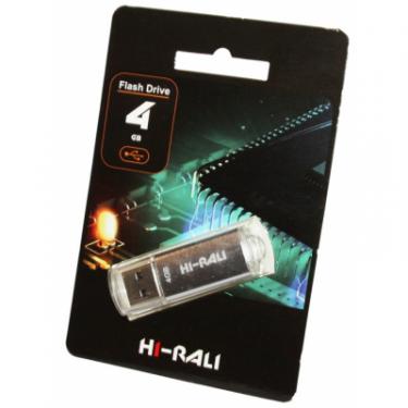 USB флеш накопитель Hi-Rali 4GB Rocket Series Silver USB 2.0 Фото
