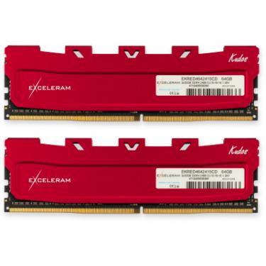 Модуль памяти для компьютера eXceleram DDR4 64GB (2x32GB) 2400 MHz Red Kudos Фото