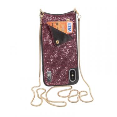 Чехол для мобильного телефона BeCover Glitter Wallet Apple iPhone X/Xs Pink (703619) Фото