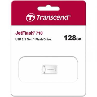 USB флеш накопитель Transcend 128GB JetFlash 710 Silver USB 3.0 Фото 3