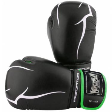 Боксерские перчатки PowerPlay 3018 12oz Black/Green Фото 5