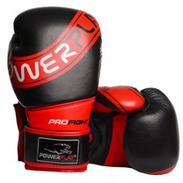 Боксерские перчатки PowerPlay 3023A 12oz Black/Red Фото