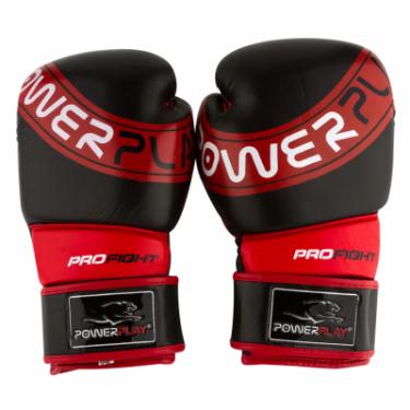 Боксерские перчатки PowerPlay 3023A 12oz Black/Red Фото 5
