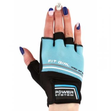 Перчатки для фитнеса Power System Fit Girl Evo PS-2920 M Blue Фото 1