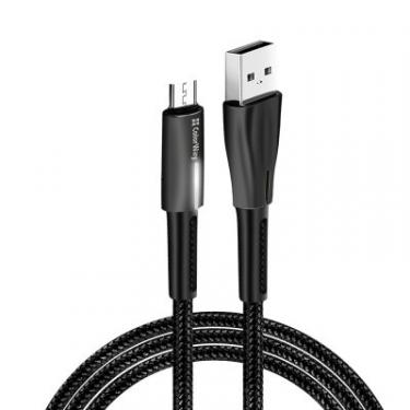 Дата кабель ColorWay USB 2.0 AM to Micro 5P 1.0m zinc alloy + led black Фото 1