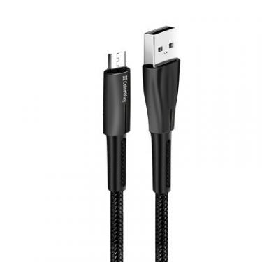 Дата кабель ColorWay USB 2.0 AM to Micro 5P 1.0m zinc alloy + led black Фото 2
