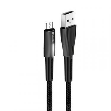 Дата кабель ColorWay USB 2.0 AM to Micro 5P 1.0m zinc alloy + led black Фото 3